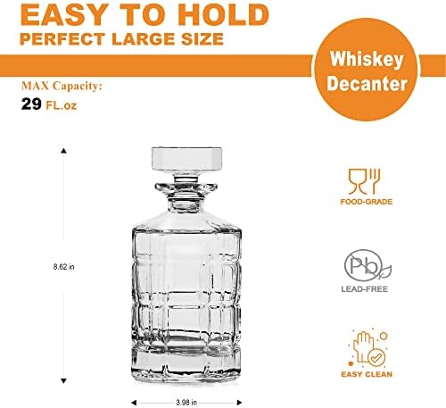 LUXU Whiskey Decanter,25 oz
