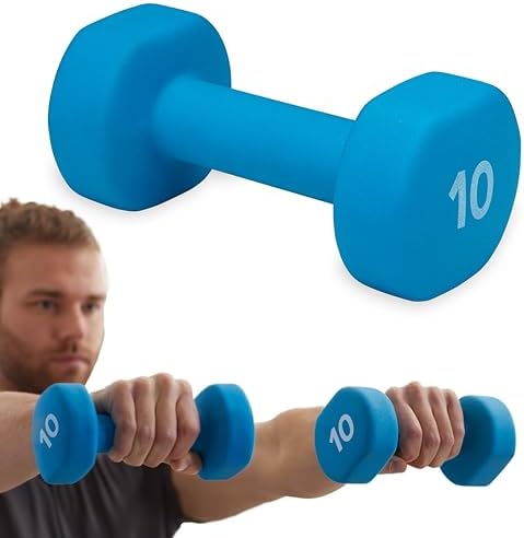 Gaiam Dumbbell Hand Weight (Sold in Singles) - Neoprene Coated Exercise & Fitness Dumbbell for Home Gym Workouts and Strength Training - Free Weights for Women and Men
