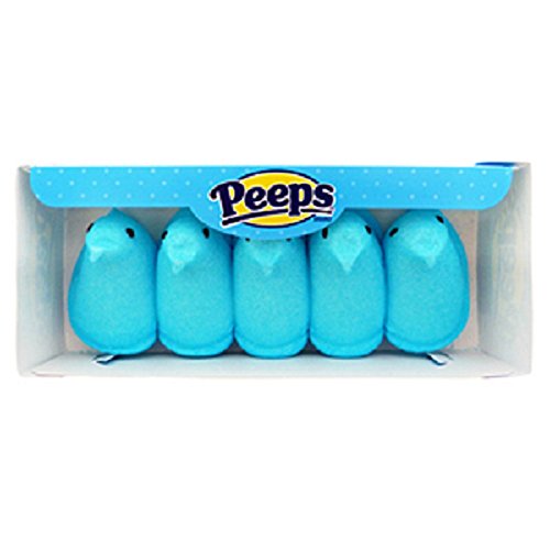 Peeps Blue Marshmallow Chicks 5ct Package 1 1/2oz