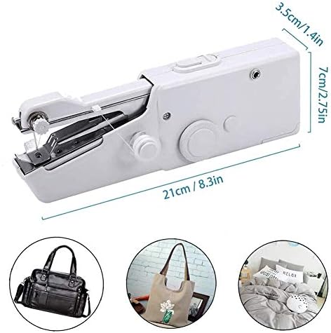 Blizzow Handheld Sewing Machine, Mini Portable Sewing Machine, Electric Household Quick Repairing Tool with Measure Tape for Fabric, Kids Cloth