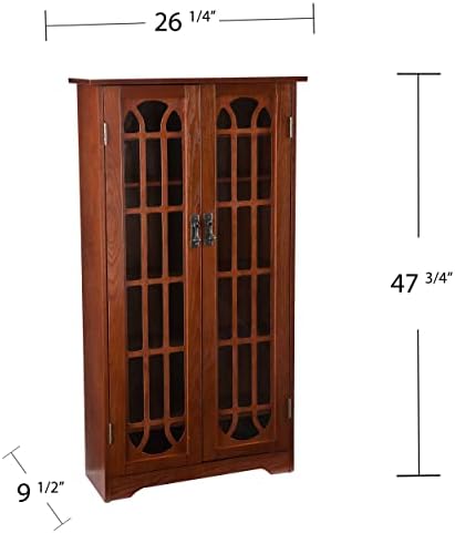 Furniture HotSpot Window Pane Media Cabinet - Oak