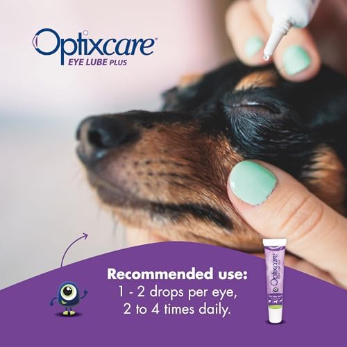 OptixCare Eye Lube Plus + Hyaluron 20g for Dog Cat Horses, Pack of 3