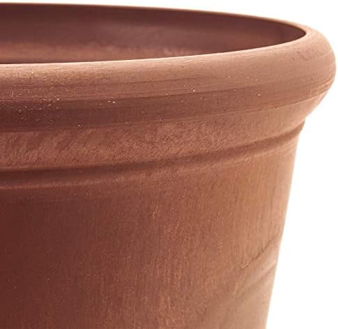 PSW Pot Collection NUR28C 10” Planter Pot for Indoor and Outdoor Plants and Gardens, 10-inch, Chocolate
