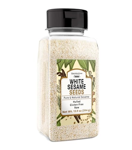 Unpretentious White Sesame Seeds, 2 Cups, Hulled, Natural, Mild Nutty Flavor