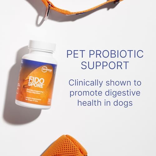 Microbiome Labs Fidospore - Dog Probiotics for Digestive Health & Immune Support - Spore-Forming Pet Probiotics for Dogs & Cats Gut Health