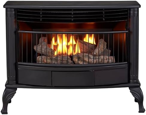 ProCom Ventless Dual Fuel Gas Stove - 25,000 BTU, Remote Control, Black Finish - Model# QNSD250RT