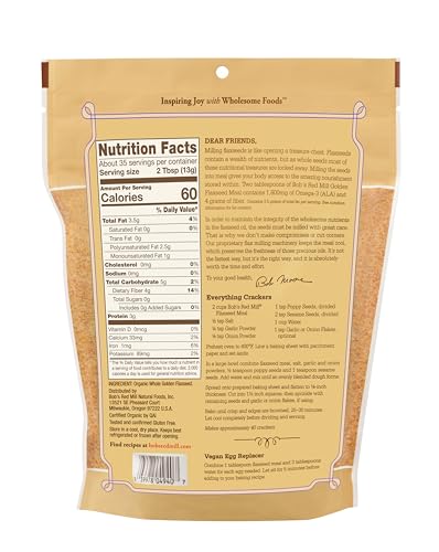 Bob's Red Mill Organic Golden Flaxseed Meal, 16oz (Pack of 1) - Non GMO, Vegan, Paleo Friendly, Keto Friendly, Kosher
