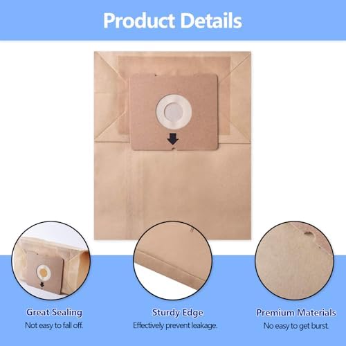 20 Pack Replacement Dust Bag for Zing Canister Vacuum Series #2138425, Bags for Model 4122, 2154, 2154A, 1668, 1668W