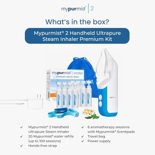 Mypurmist 2 Plug-in Steam & Sinus Inhaler Premium Value Kit