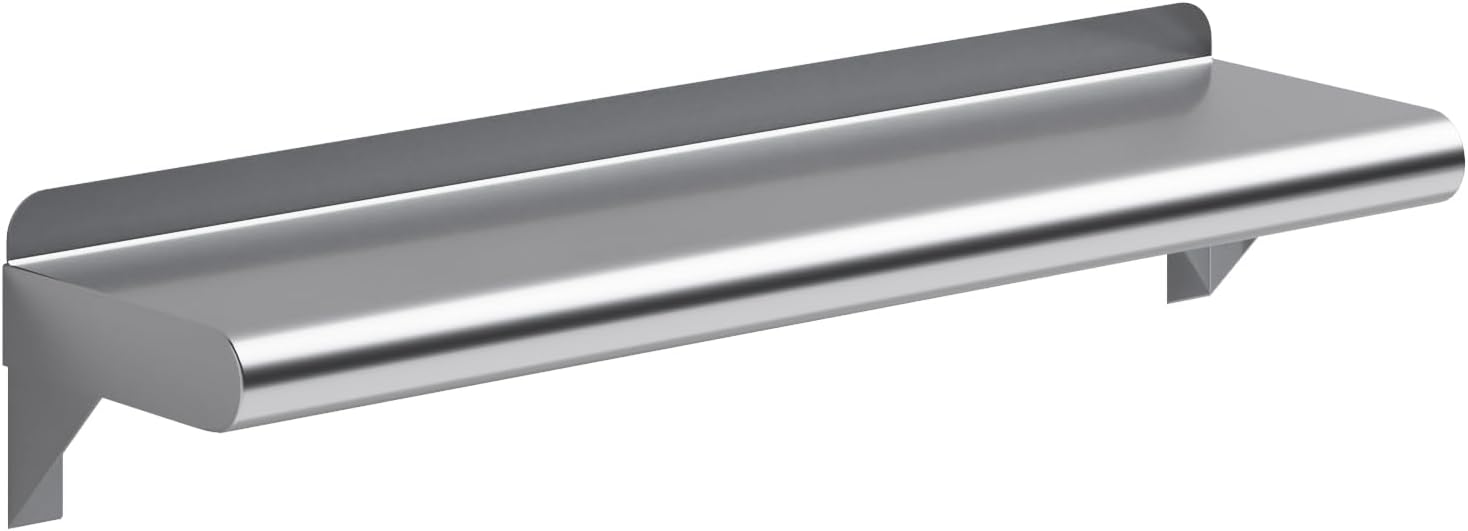 AmGood 24" Long X 18" Deep Stainless Steel Wall Shelf | NSF Certified | Appliance & Equipment Metal Shelving | Kitchen, Restaurant, Garage, Laundry, Utility Room
