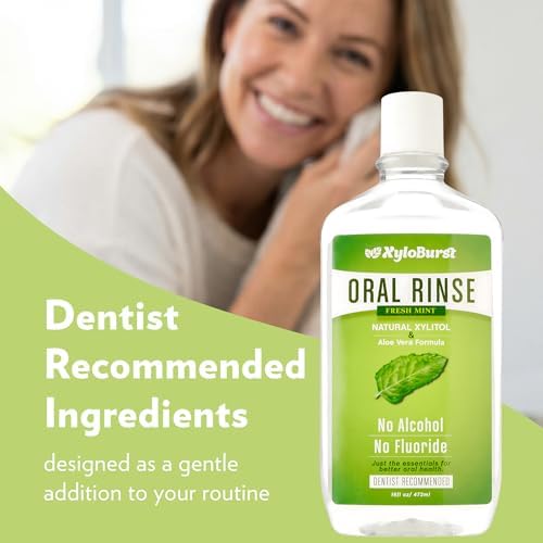 Xyloburst Oral Rinse Mouthwash - Natural Xylitol Mouthwash | Fluoride Free Mouth Wash | Alcohol Free Mouth Wash | Fresh Mint Mouth Rinse | SLS Free