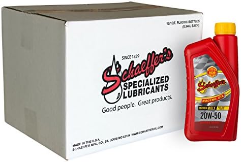 Schaeffer Manufacturing Co. 0191-012S Micron Moly Racing Engine Oil 20W-50, 1-Quart Bottle