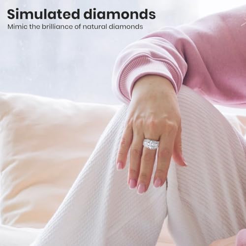 Cubic Zirconia Ring CZ in Silver Rings Rings Cubic Zirconia 3-4.5 ctw