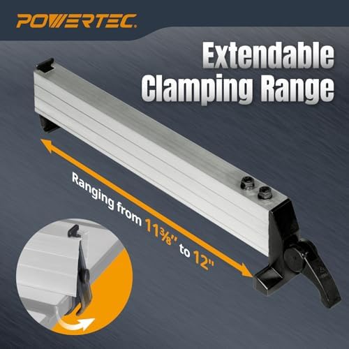 POWERTEC BS900RF Rip Fence for POWERTEC BS900 Wood Band Saw and Similar Band Saws with a Work Table Size of 11-1/8” to 11-13/16”