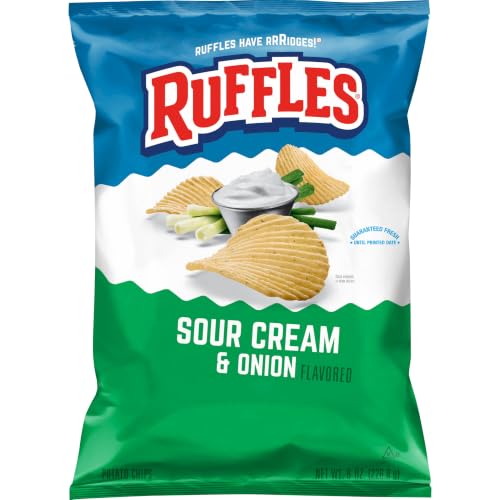 Ruffles Potato Chips, Queso, Cheddar Cheese, 8 Ounce