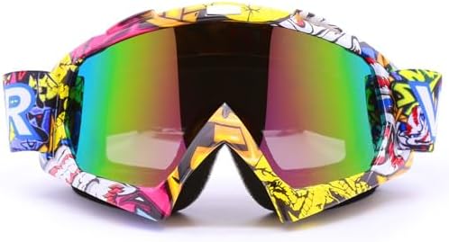 Dirt Bike Goggles, ATV Motorcycle UTV MX OTG Accessories Goggle Glasses & Anti Fog Ski Goggles, Racing Skiing Dirtbike