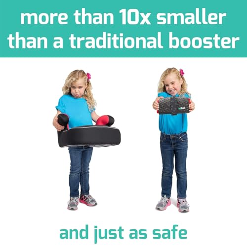 New Mifold Comfort Grab-and-go Car Backless Booster Seat-Compact and Portable for Every Day, Carpooling, Travel, Charcoal Grey