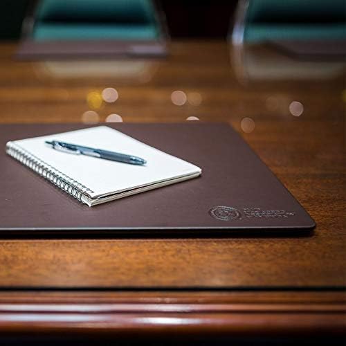 Dacasso Chocolate Brown Leatherette Conference Table Pad, 17 by 14-Inch