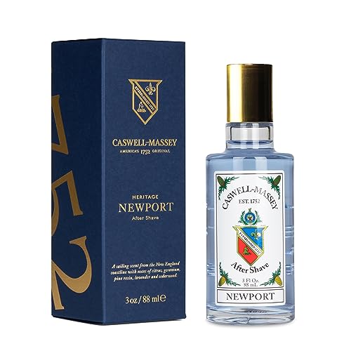 Caswell-Massey Number Six Gold Cap After Shave, Soothing Aftershave with Orange Blossom, Bergamot & Rosemary, 3 Fl Oz