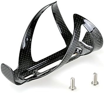 Black Carbon Fiber Lightweight Bicycle Water Bottle Cage for Cycling-2 Pack | 0.8 Oz/p, for 2.91-3.54" Diameter Bottles, Bottle Cage for Cycling