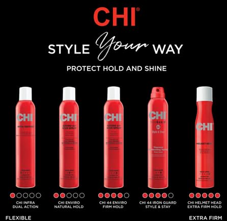 CHI Helmet Head Extra Firm Hairspray, Protects Against Humidity & Creates Voluminous Hairstyles, Sulfate & Paraben-Free, 2.6 Oz