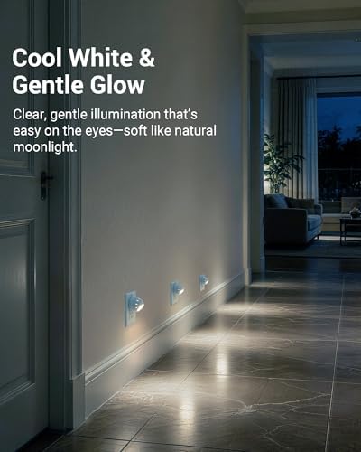 DEWENWILS Plug in Night Lights into Wall, Dusk to Dawn Sensor, 360° Rotating, Directional LED Nightlights for Kids, Nursy, Hallway, Bathroom, Bedroom