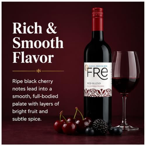 Sutter Home Fre Premium Red Blend Non-alcoholic Wine (3 Bottles)