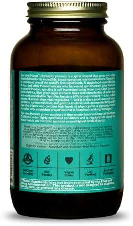HealthForce SuperFoods Spirulina Manna - 5.25 oz Spirulina Powder - All Natural Nutrient Rich Superfood with Vitamins, Minerals