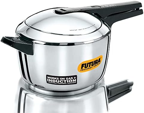 Hawkins Futura Inner Lid Pressure Cooker, Stainless Steel Cooker, Induction Cooker, Pan Cooker, Silver Fss55, 5.5 Liter