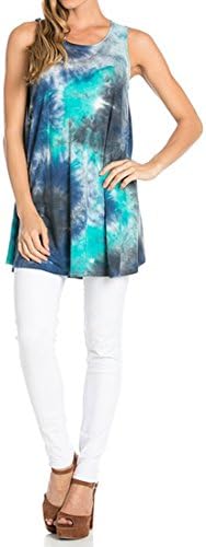 Women's Rayon Span Tank Top Tunic-Solid