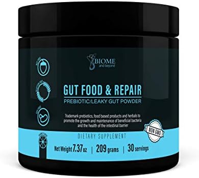 Gut Food and Repair- GI Tract & Leaky Gut Repair Powder with Trademark Prebiotics, Glutamine, Marshmallow Root, Slippery Elm Bark, Colostrum