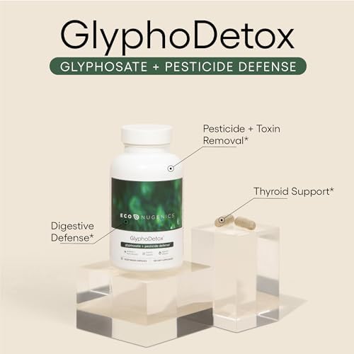 EcoNugenics GlyphoDetox Supplement – Detox Cleanse to Safely Remove Glyphosate Pesticides & Agricultural Toxins