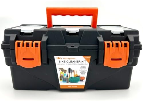 Bike Cleaning Kit - Complete Bicycle Maintenance Set with Degreaser, Lubricant, Chain Scrubber & Brushes for Mountain, Road, MTB, E-bikes