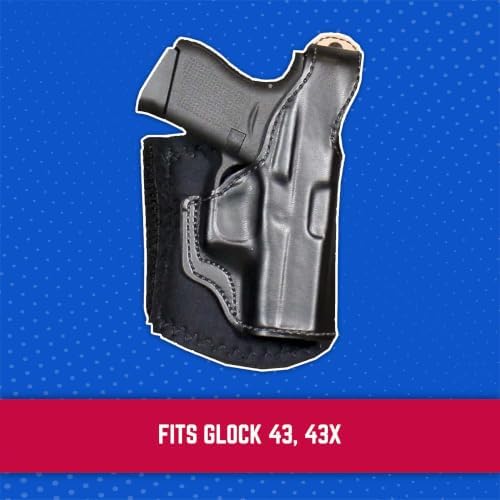 Desantis Die Hard Ankle Rig - Fits Glock 43 & More - Right Hand Draw, Black | Fits Glock 43X, Ankle Holster Concealed Carry