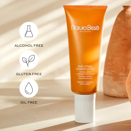 Natura Bisse C+C Vitamin Summer Lotion - Hydrates, Soothes, Enhances & Preserves Tan with Aloe Vera & Antioxidant Vitamins - Lightweight