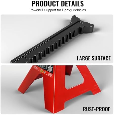BIG RED Torin Hydraulic Trolley Floor Jack Combo with 2 Jack Stands, 2 Ton Capacity (T82001)