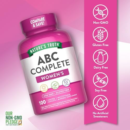 Nature's Truth Women's 50+ Multivitamin Caplets | 100 Count | with Vitamin A, C, D, E and Zinc | Non-GMO & Gluten Free Supplement