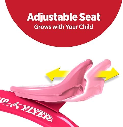 Radio Flyer Red Rider Trike, for Ages 2.5-5, Toddler Tricycle | Quiet Ride Wheels, Comfort Grip Handlebars, Easy Carry Seat Handle, Covered Storage Bin, (Amazon Exclusive)