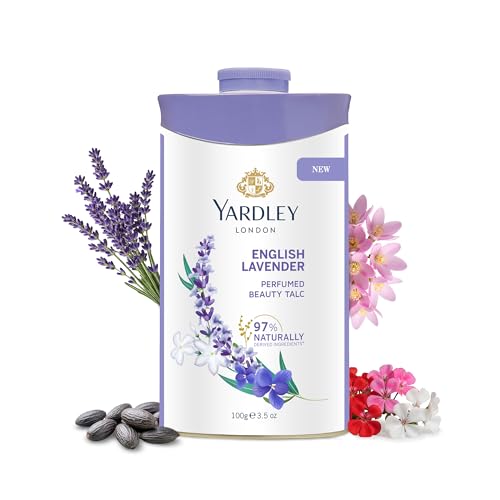 Yardley London English Lavender Perfumed Deodorizing Talc Talcum Powder 100gm, 3.5 Ounce