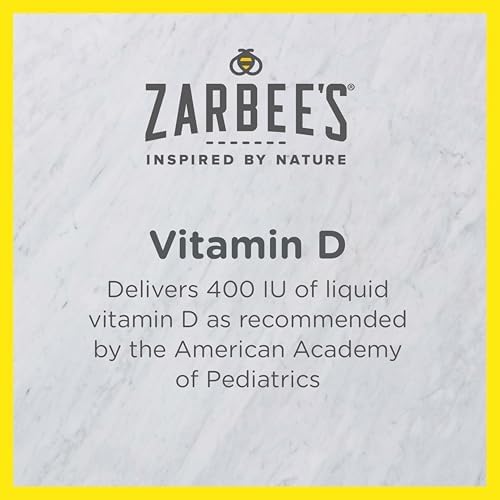 Zarbee's Baby Vitamin D Drops, 400 IU per Drop, with Dropper, 0.47 fl oz