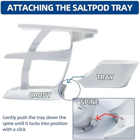 Premium Countertop Caddy Organizer for Navage Nasal Irrigation System - 3-Tier Storage for Nose Cleaning Supplies, Detachable Tray, Sleek Design - Nasal Care Accessories (Caddy Only)