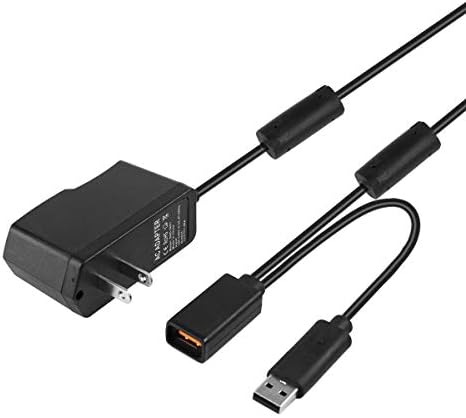VSEER Kinect USB AC Adapter Power Supply Cable Cord Replacement Adapter for Mircosoft Xbox 360 Kinect Sensor System,Black