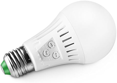 Motion Sensor Light Bulb with Dusk to Dawn Lights Sensor, E26 Base, 7W LED(60W Equivalent), Warm White(3000K), Motion Sensitivity, Time and Twilight Setting Adjustable