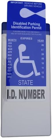 Silver by JL Safety- Handicap Parking Placard Holder, Magnetically Display & Put Away Your Disabled Permit Tag with Eyes Closed. Made in USA