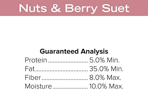 Blue Seal Nuts & Berry Suet Cakes for Wild Birds - No Mess Suet Feed, Food for Woodpeckers, Cardinals, Siskins, Sparrows & More - 11oz Suet Feeder