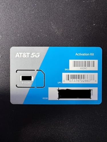 AT&T 4G/5G Tri-Cut SIM Cards (10-Pack) – Compatible with AT&T Locked & Unlocked GSM Devices – 3-in-1 SIM Sizes (Standard/Micro/Nano) – BYOD