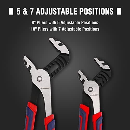 WORKPRO 3 Piece Groove Joint Plier Set