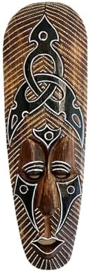 OMA African Tribal Mask For Blessing & Protection Wood Carved African Decor BRAND