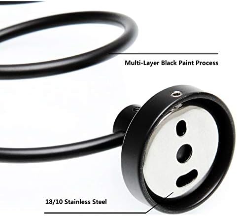 Hair Dryer Holder Stainless Steel Chromed (Black)