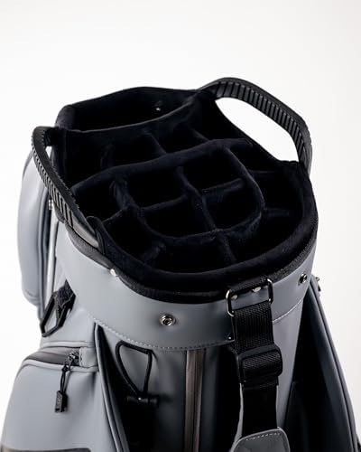 Pins & Aces Cart Bag - 14-Way, Full Length Dividers, Single Strap - Velvet Lined (Ash)